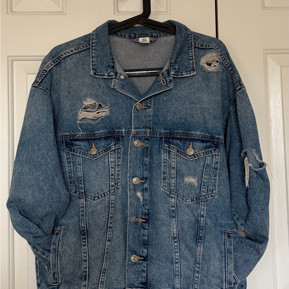 Men’s  Distressed Denim Jacket